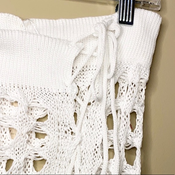 Open Knit Lace-Up Cover-Up Skirt NWT - Picture 14 of 15
